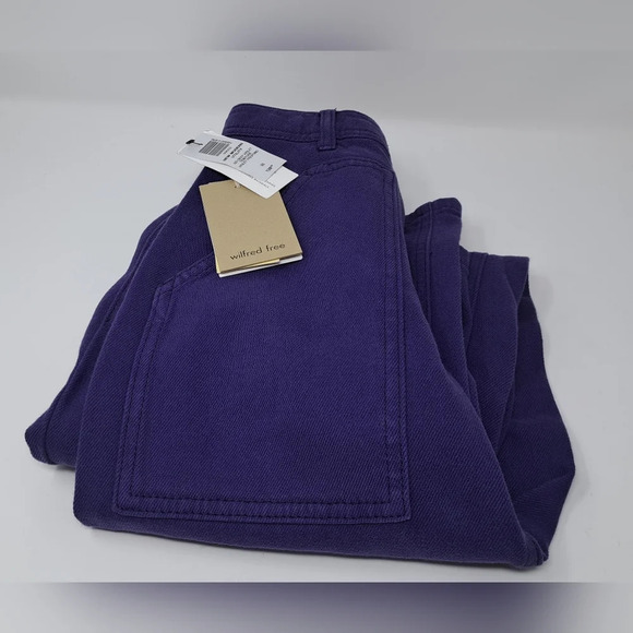 NWT Wilfred New Modern Utility Pants Mid Rise Straight Leg Deep Violet Size 00 - Picture 2 of 11